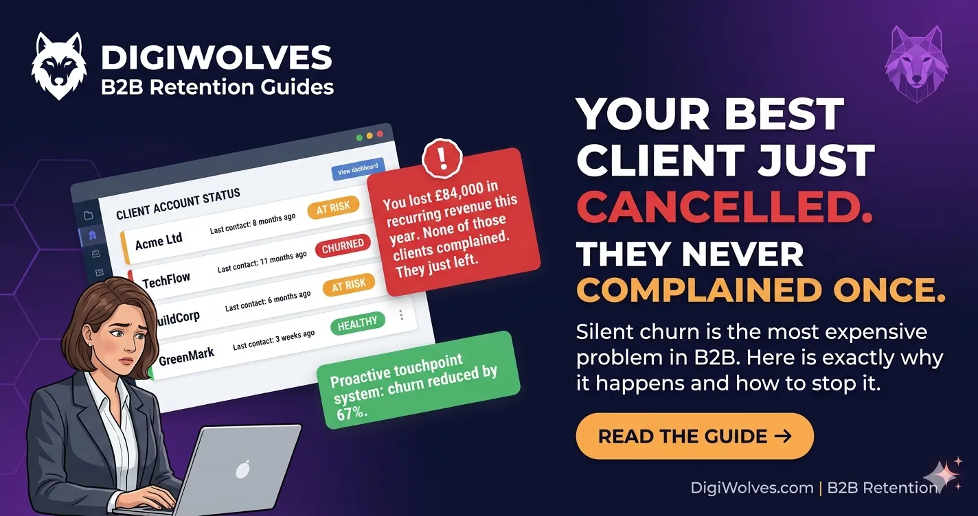 Your Best Client Just Cancelled. They Never Complained Once. Silent Churn Is the Most Expensive Problem in B2B and Almost Nobody Is Managing It Correctly.