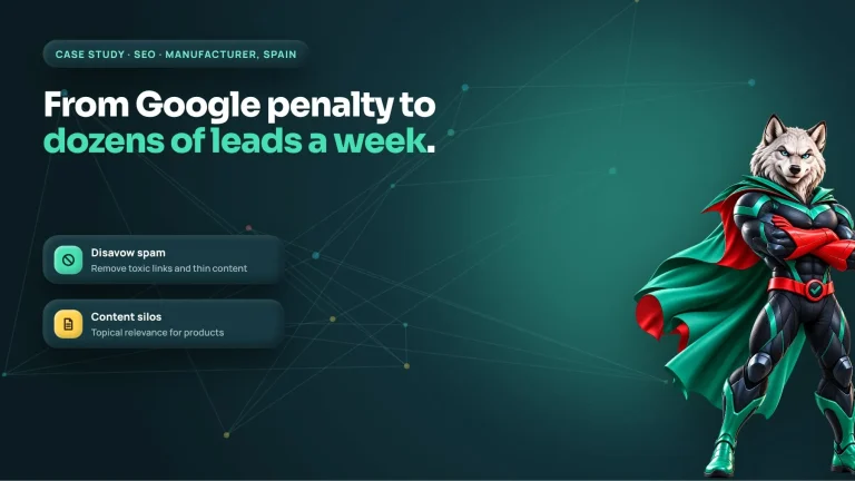 Manufacturer SEO case study: Spanish plastics maker recovered from a Google penalty to dozens of leads a week