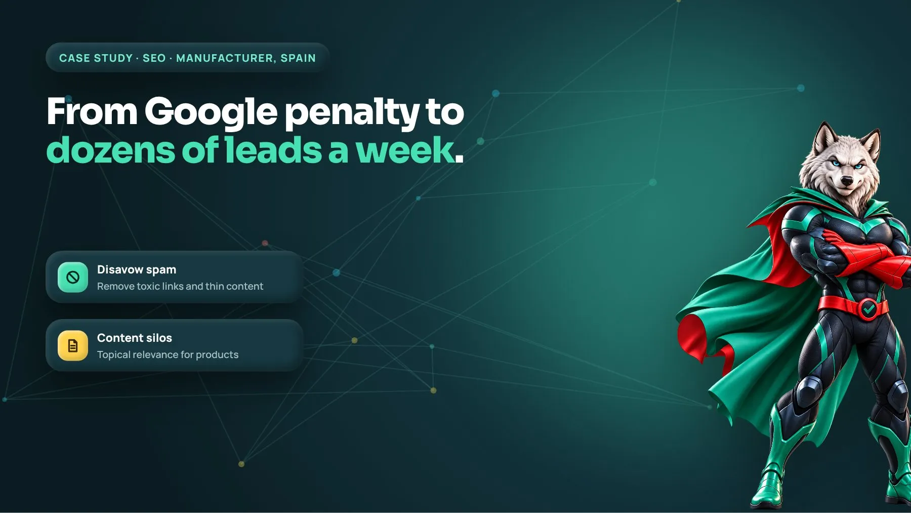A manufacturer went from a Google penalty to dozens of leads a week: case study by Digiwolves, digital marketing agency